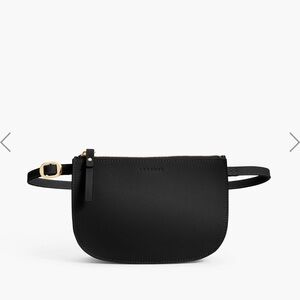 Lo & Sons black Waverley 2 Saffiano Black Leather Gold Purse